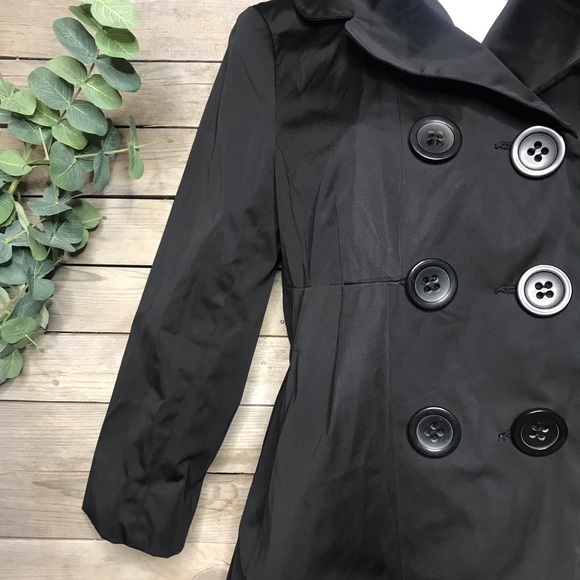 Express | black double button front coat size XS - Picture 4 of 5